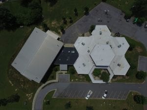 PVC commercial roof replacement, Brevard NC